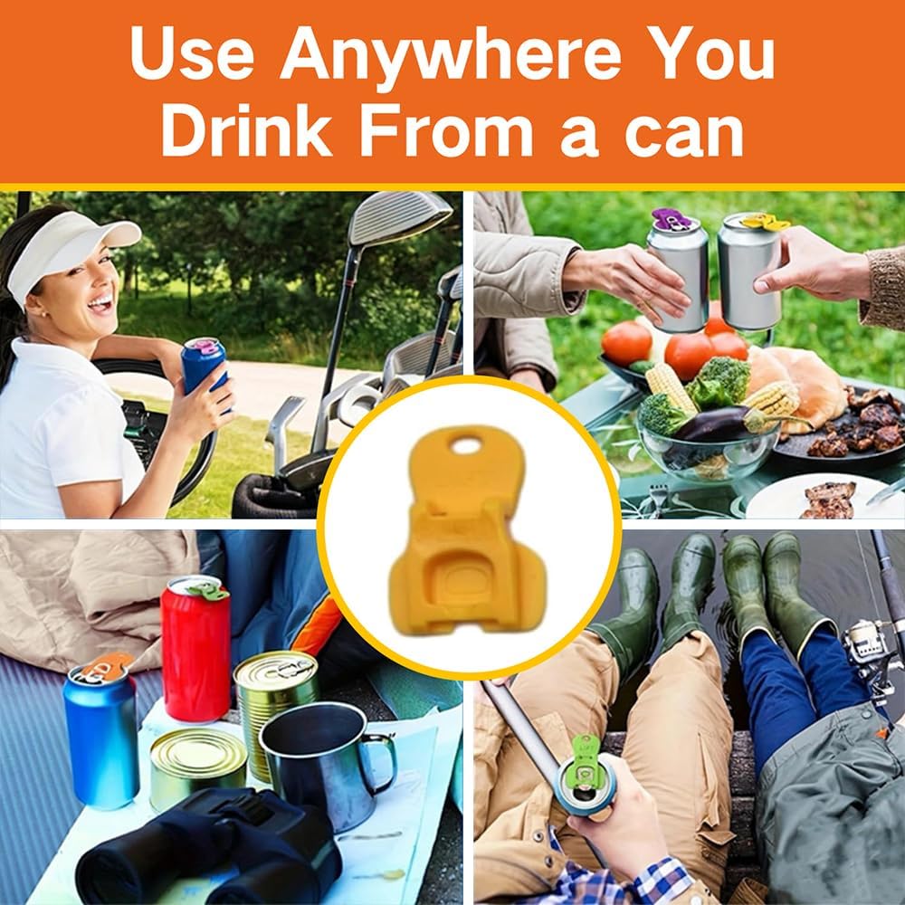 Easy Tab Opener and Drink Protector, 2025 Complete Cover Easy Can Opener Manual Soda Beer Can Openers Plastic Beverage Can Cover Protector Colorful Can Tab Cover Soda Can Opener Tool